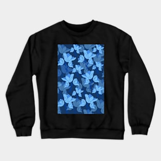 Blue flower pattern Crewneck Sweatshirt